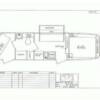 16.5' Living Quarters Floorplan with sofa, slide out, and folding bunk beds in mud room